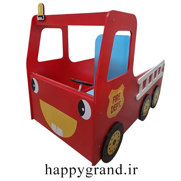 ماکت ماشین اتش نشانی چوبی 4