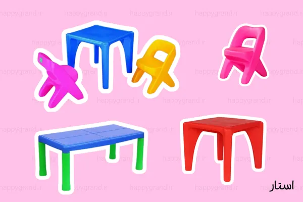 میز و صندلی کودک مدل استار
